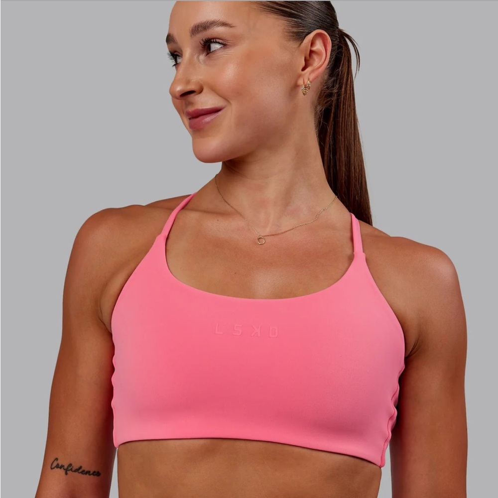 LSKD Twist Sports Bra Pink Lemonade Size Small SOLD OUT